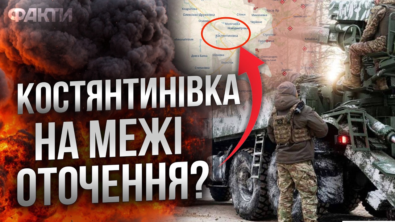 🚨 ТЕРМІНОВО! ШТУРМ КОСТЯНТИНІВКИ з УСІХ СТОРІН! Росіяни намагаються відрізати ТРАСУ з ДРУЖКІВКИ!