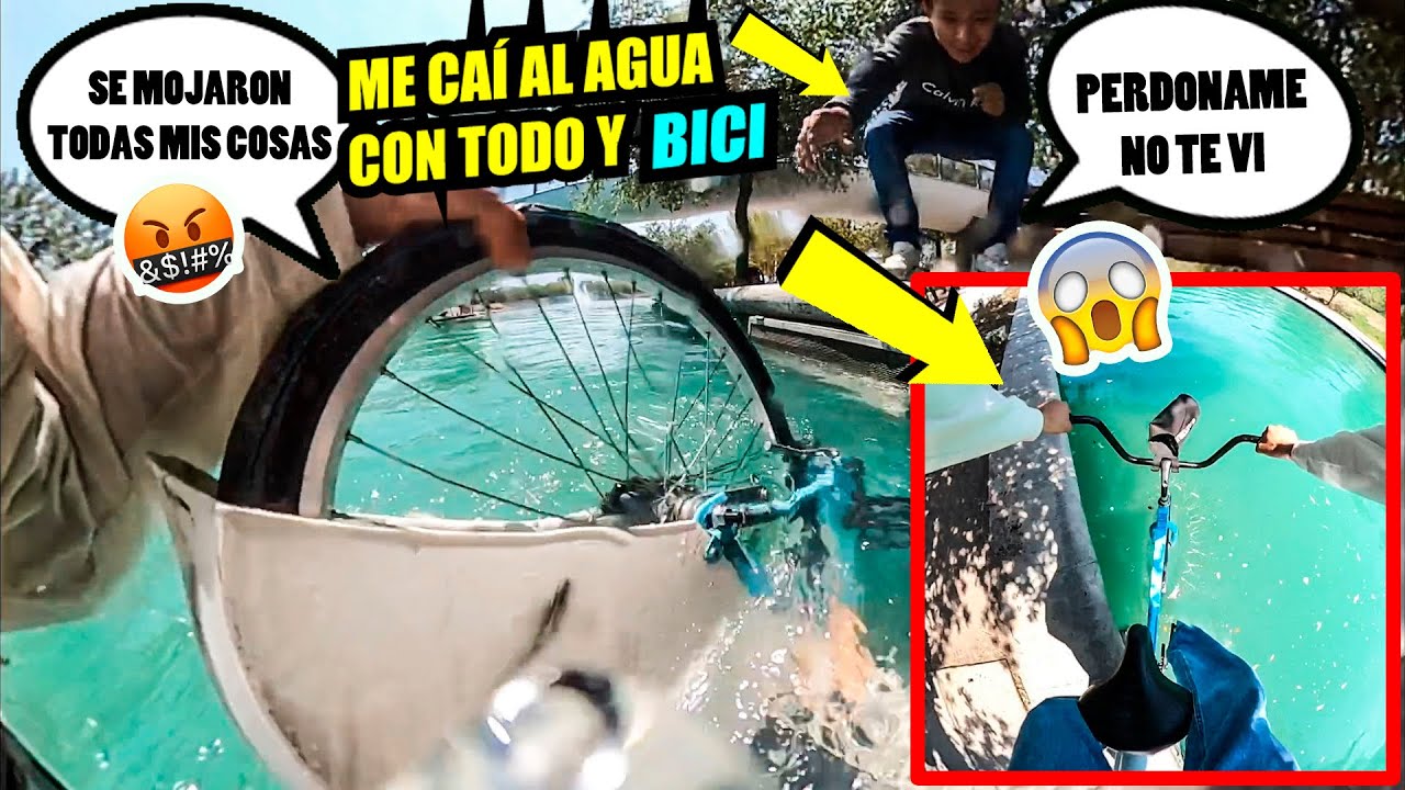 ESTE SEÑOR HIZO QUE ME CAYERA AL AGUA CON TODO Y BICI 😤 *Esto pasa por ir distraído* 😓