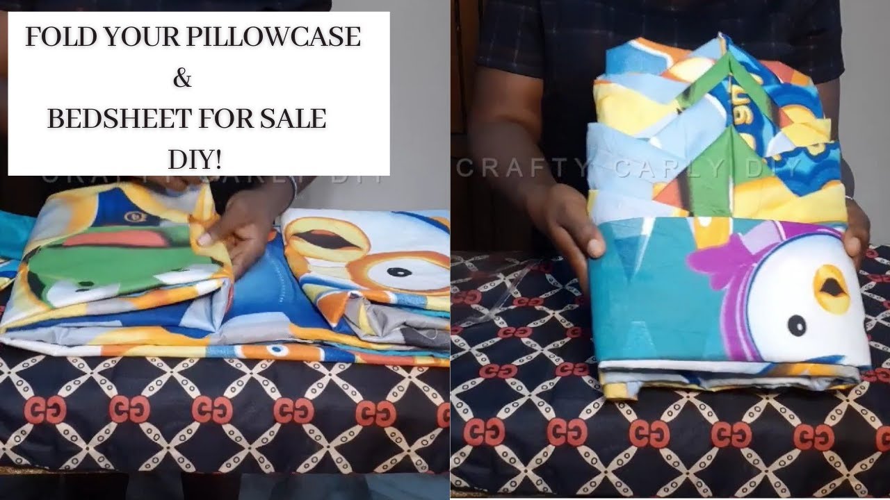 HOW TO FOLD, PACKAGE YOUR PILLOWCASE AND BEDSHEET FOR SALE DIY!