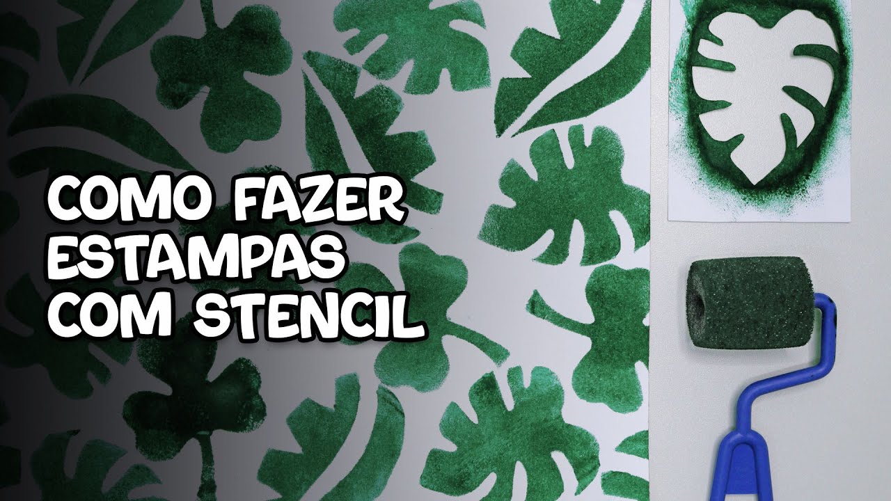 STENCIL PARA ESTAMPAS | Como fazer estampas com stencil de papel