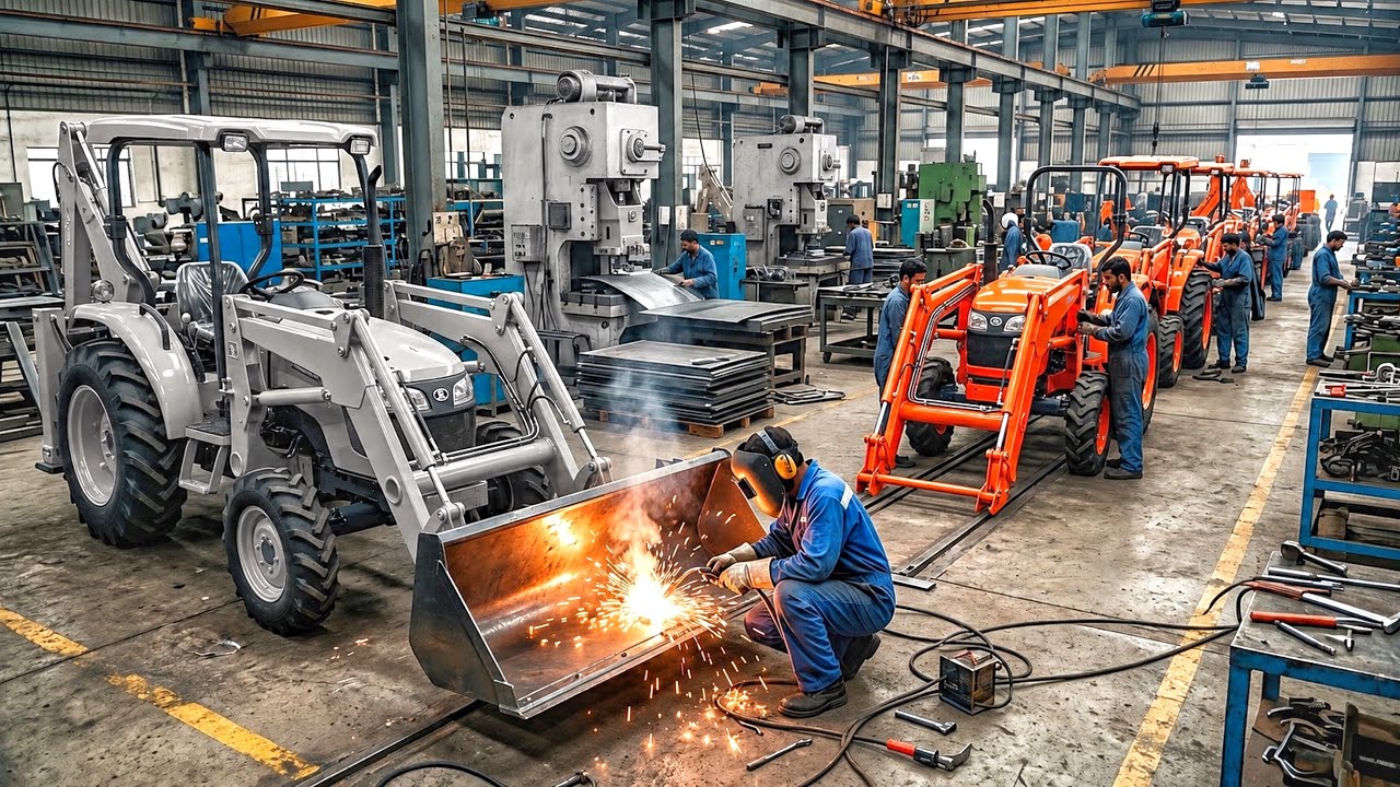 Amazing Process of TRACTOR Front End Loader Manufacturing in Local Factory |