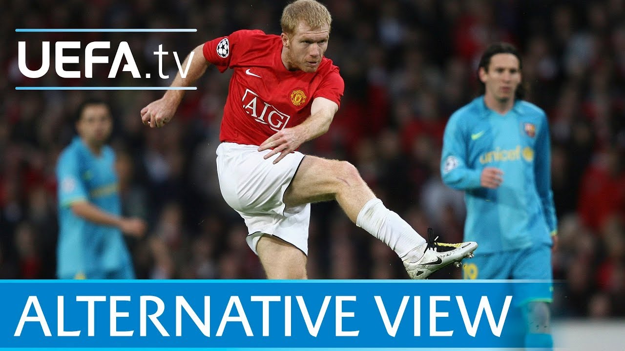 Paul Scholes screamer from every angle! Manchester United v Barcelona