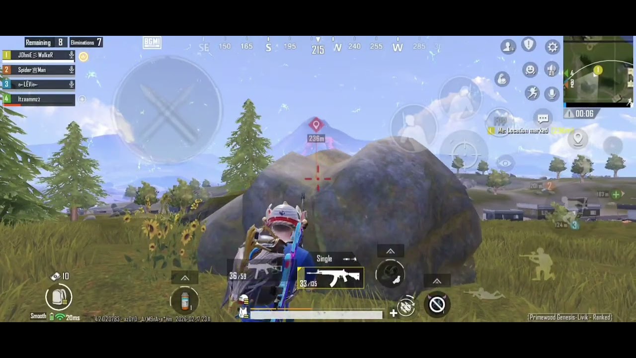 Served chicken dinner with 8 kills rush game play @JOhniEWalkerGaminG #bgmilive #pubgmobile 