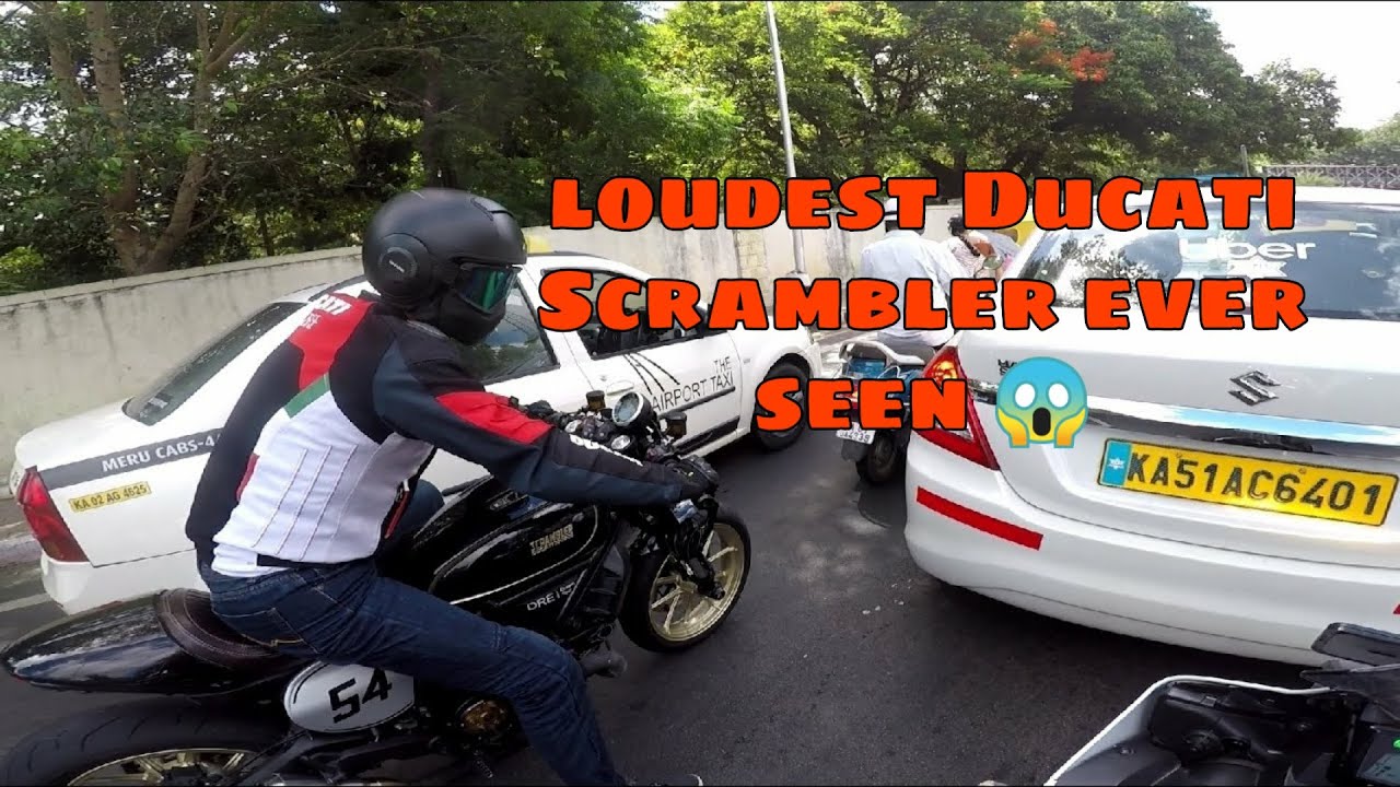 Ducati Scrambler 2019 &ndash; Crazy Loud Exhaust Sound in Bangalore 🇮🇳 | GoPro POV