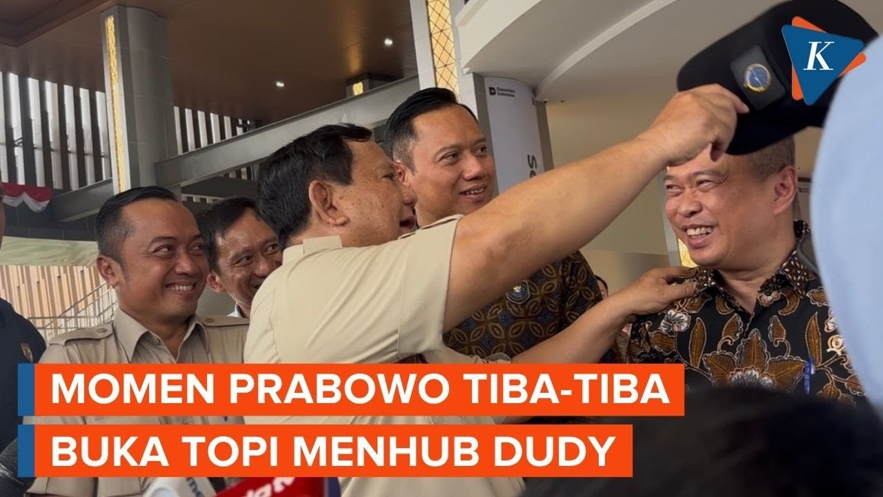 Prabowo Tiba-tiba Buka Topi Menhub Dudy, Cek Kondisi Rambut Usai Setahun Jadi Menteri