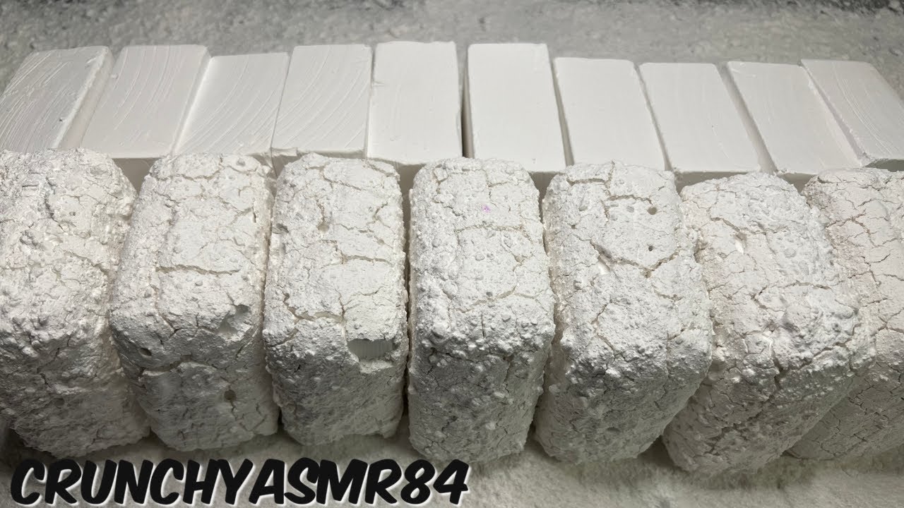 Soft White Pasted & Unpasted Chalk | Oddly Satisfying | ASMR | Sleep Aid 
