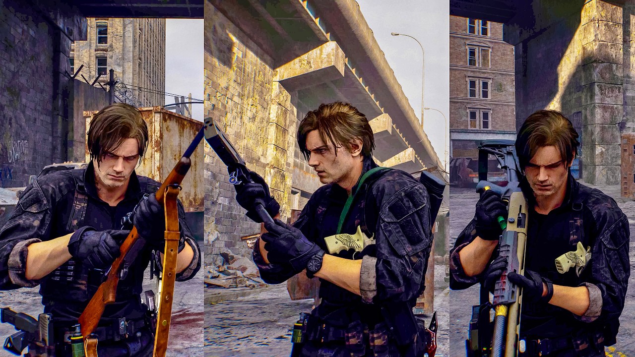 Resident Evil 9 Requiem - Leon Reloading Every Weapon Animation
