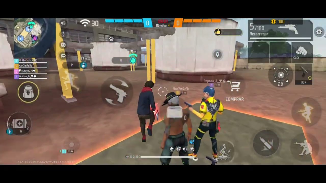 Jogando contra squad com meu amigo 