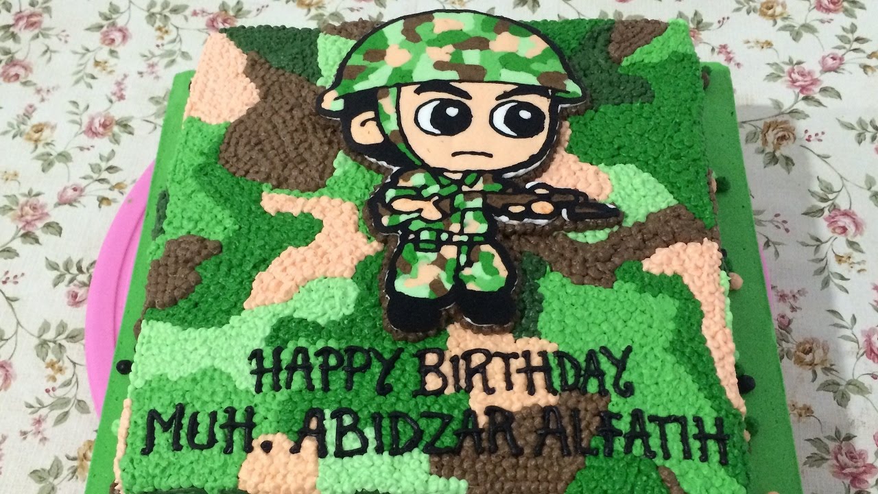 Little Soldier Cake Buttercream Transfer How to Make
