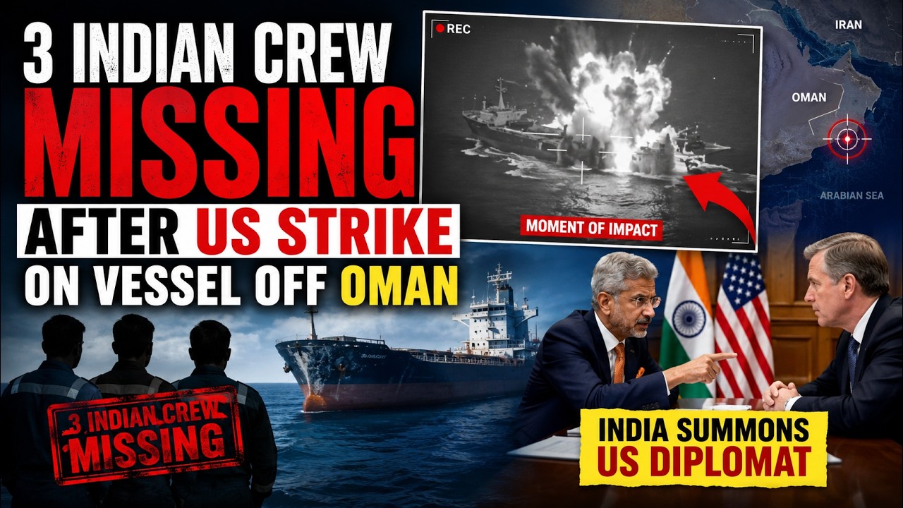 3 Indian crew missing after US strike on vessel off Oman; Video captures moment of impact