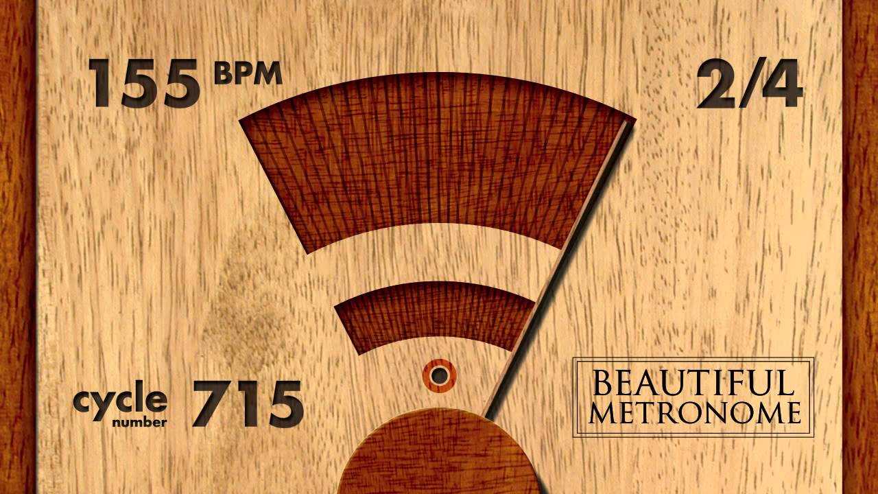 155 BPM 2/4 Wood Metronome HD