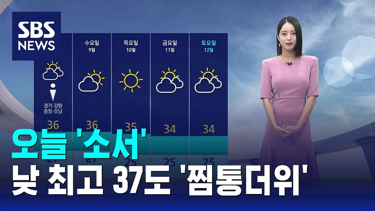 [날씨] 오늘 '소서'…낮 최고 37도 '찜통더위' / SBS