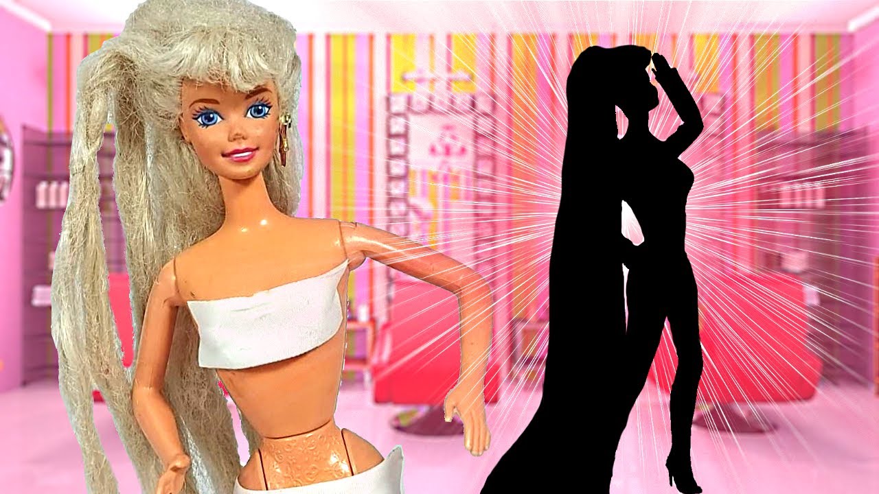 BARBIE MAKEOVER #1 - TUTORIAL REROOT - CAMBIO DE CABELLO!, DE SIRENA OLVIDADA A POP/ROCK STAR!