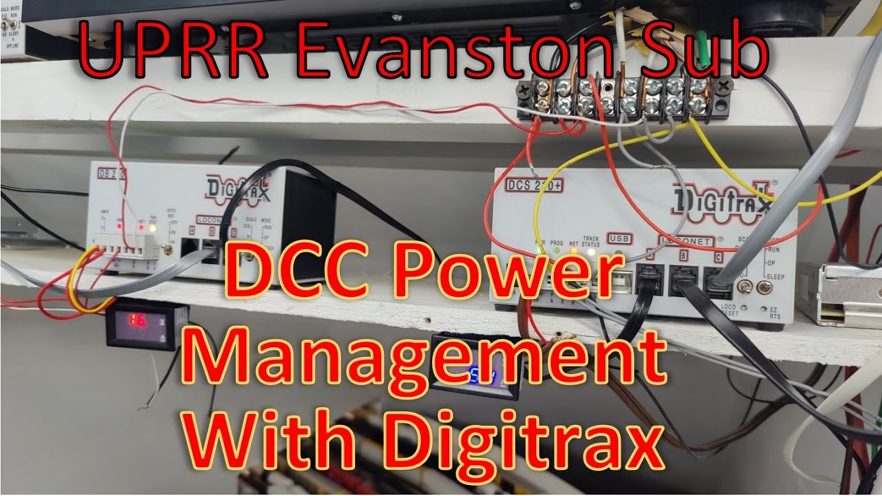 DCC Model Railroad Power Management w/Digitrax System- UPRR Evanston Sub HO Scale Trains in Action