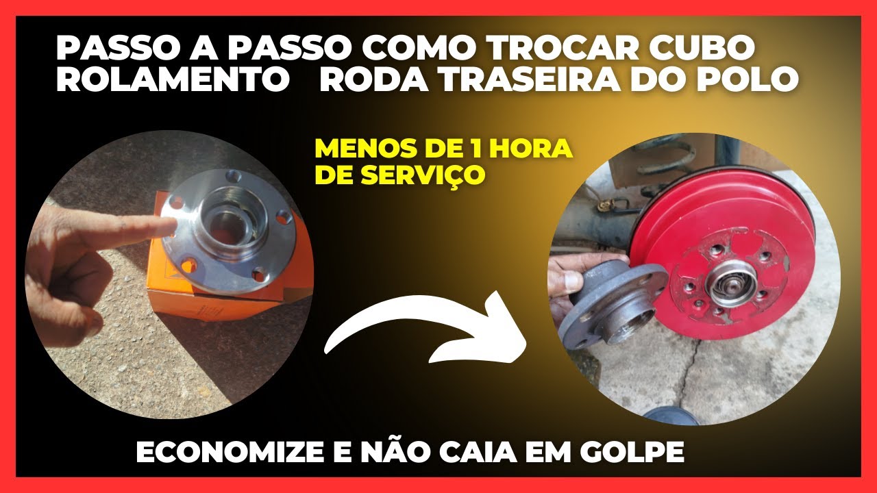 Como Trocar de Cubo com Rolamento Traseiro VW Polo  - Passo a Passo Completo 2024