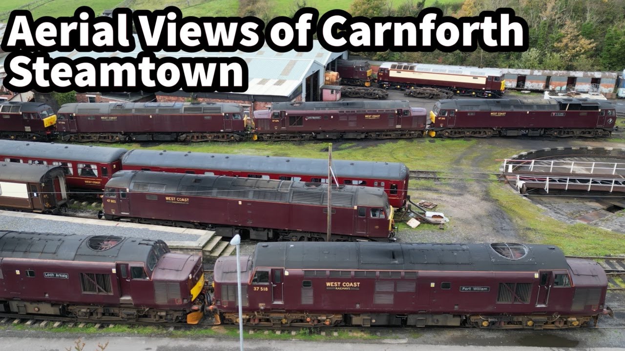 A Birds Eye View of CARNFORTH STEAMTOWN..!