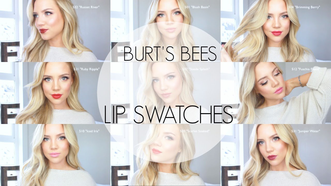 BURT'S BEES LIPSTICK || REVIEW+TRY ON