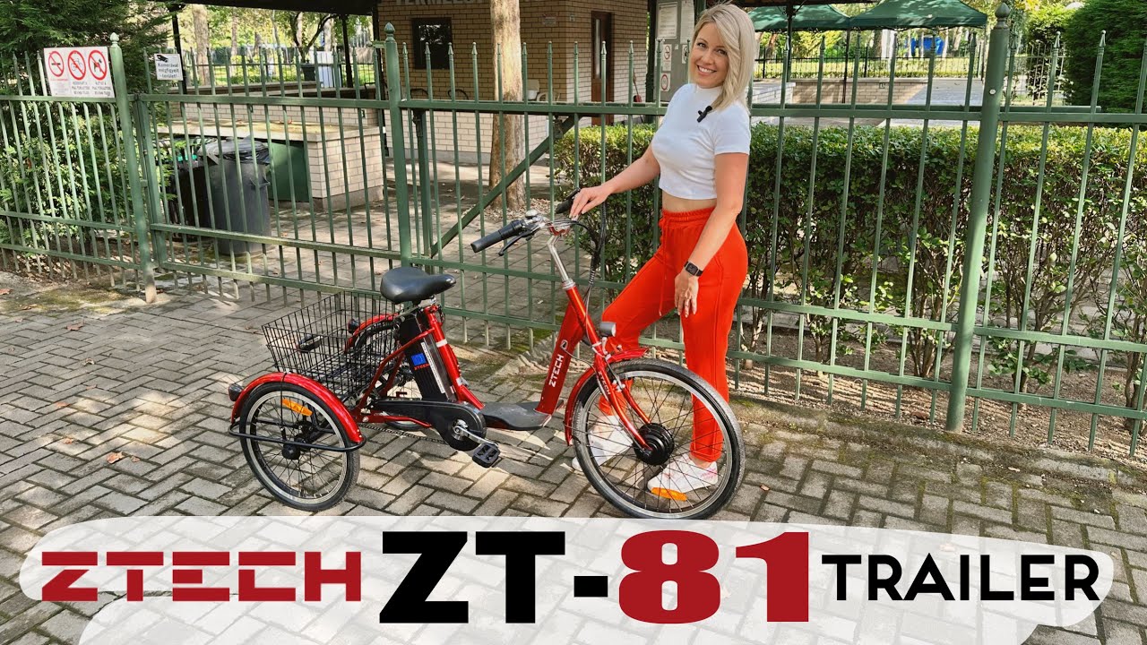 🛺  Ztech ZT-81 Trailer elektromos tricikli bemutató, bevásárlás 🛒 három keréken 🛞🛞🛞