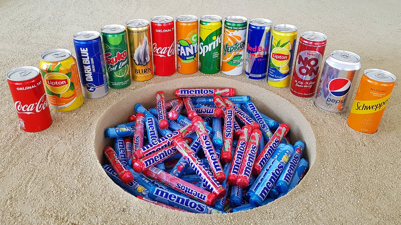 Coca Cola, Pepsi, Schweppes, Fanta, Lipton, Sprite, Yedigün, Red Bull и Fruity Mentos Underground