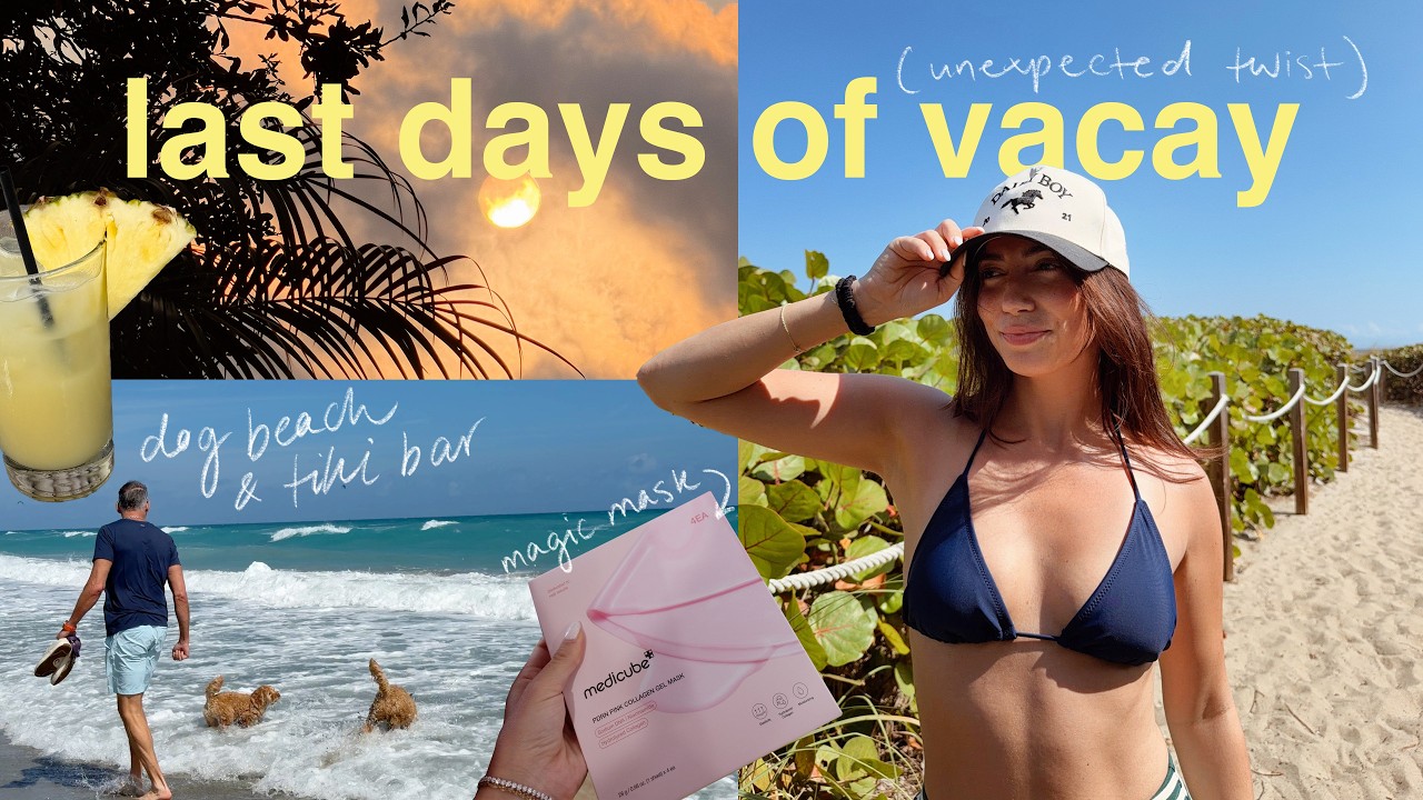 Vacation vlog (last days 😢)! decor shopping, dog beach & an unexpected twist...