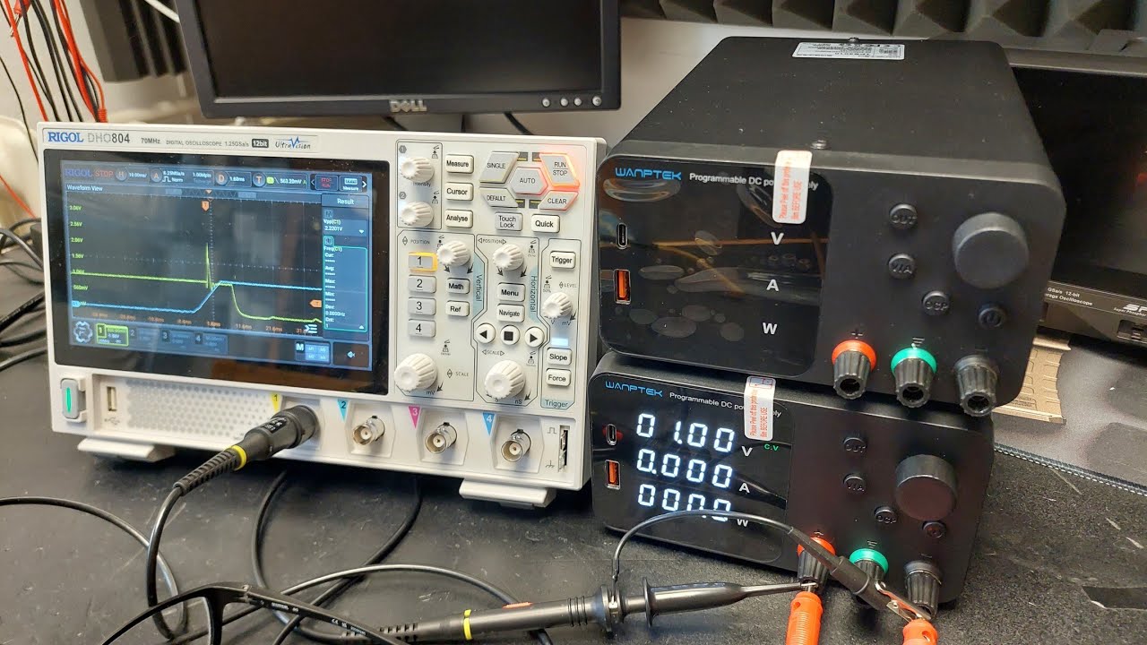 Wanptek TPS3010 Unboxing, Zaj, Hullámosság, be ki kapcsolás mérés