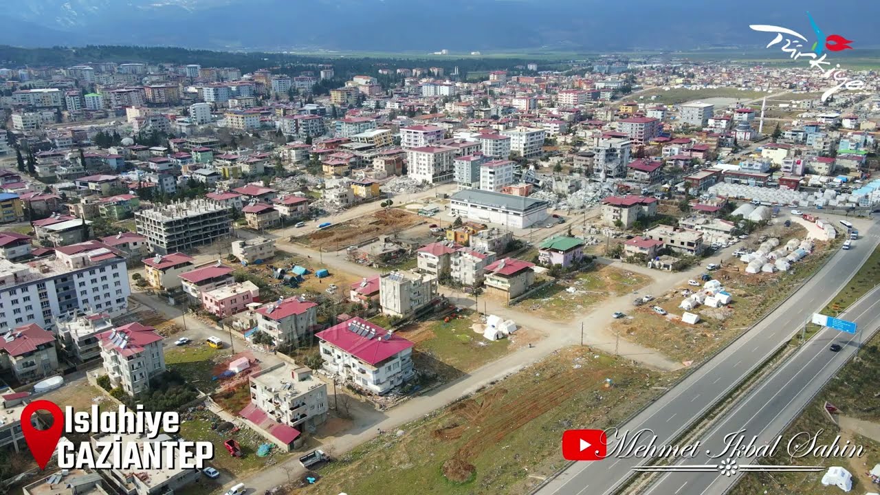 3- Islahiye'de Depremin Etkileri - Deprem Sonrası 2. Hafta / Havadan 4K Drone Çekimi / 19.2.23