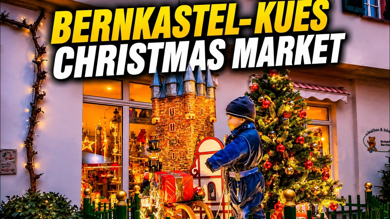 THE MOST BEAUTIFUL Christmas Market in Germany | Bernkastel-Kues 4K Walking Tour