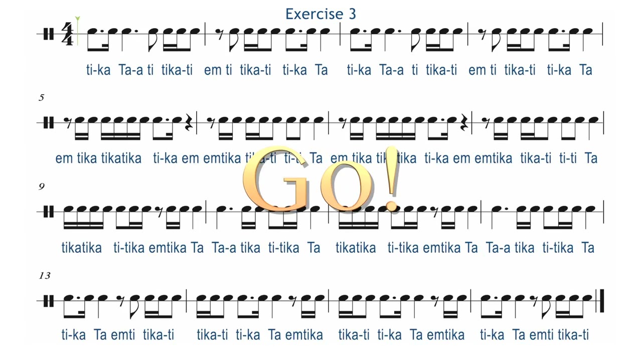 BASIC & SIMPLE RHYTHM EXERCISE TO IMPROVE SIGHT READING on piano, guitar, violin, drum 