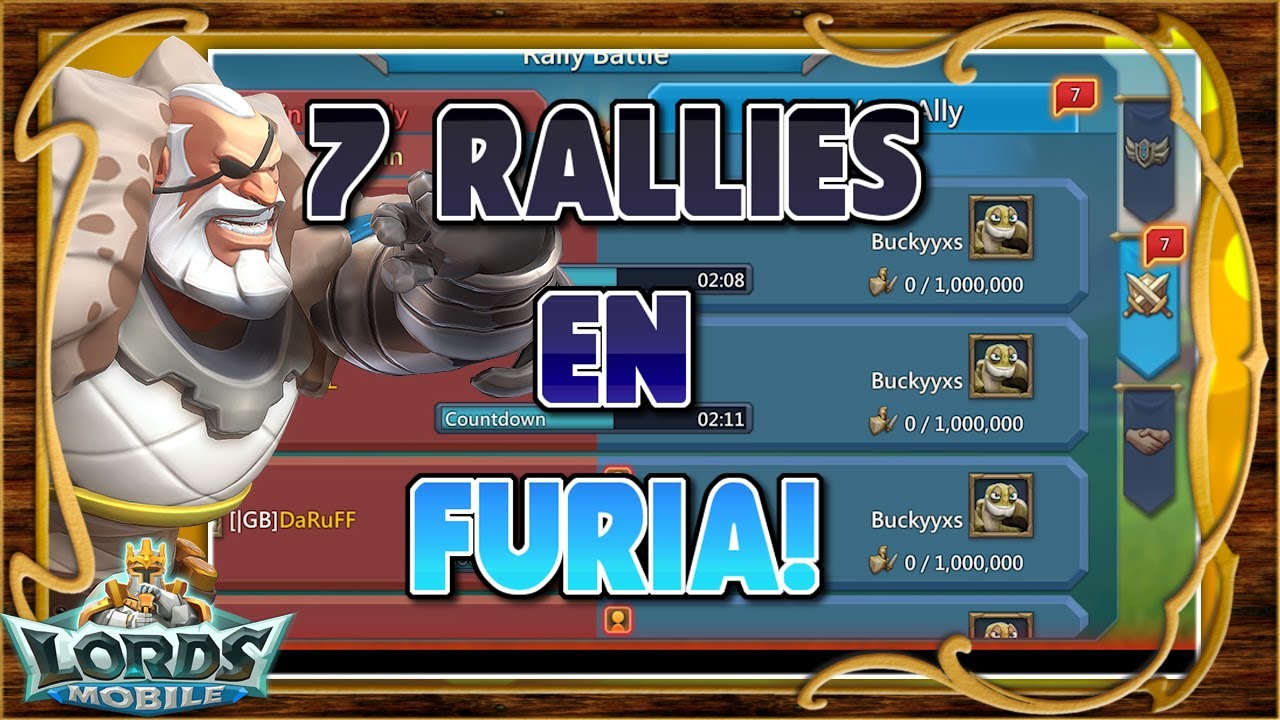 7 rallies de LH vs mi rally trap... en furia! Visita al reino de la muerte! - Lords Mobile ES