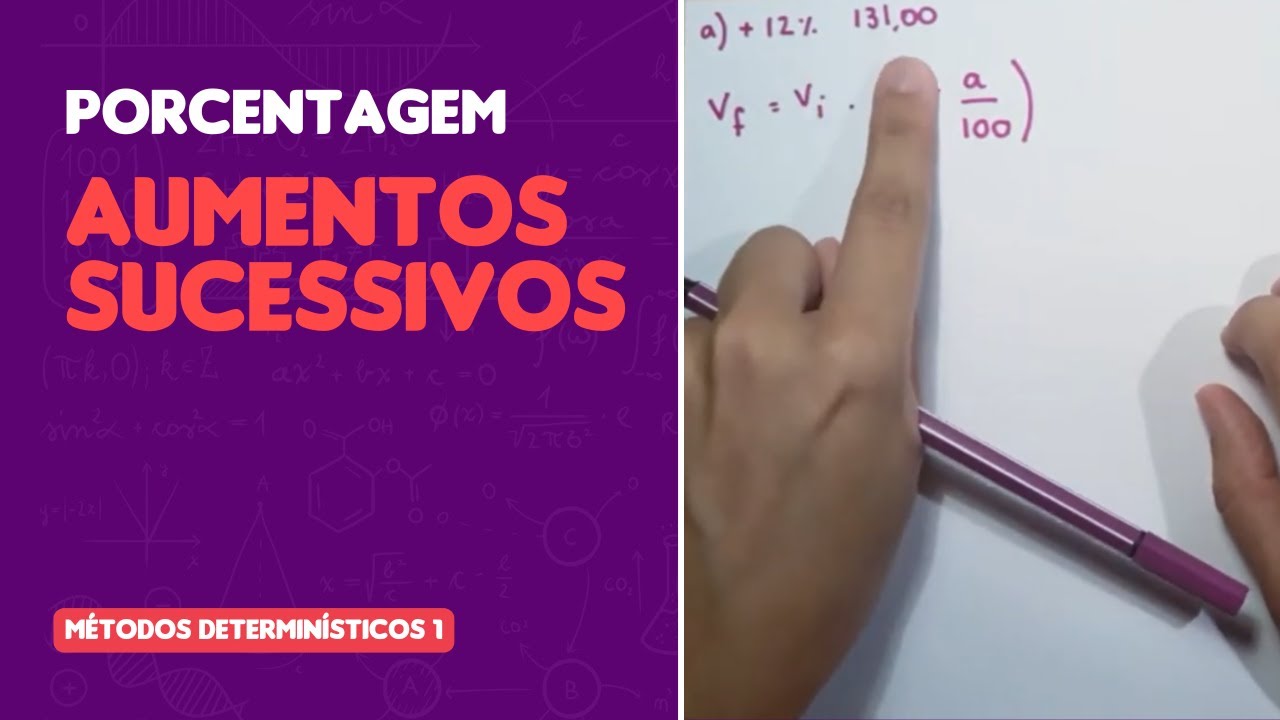 Porcentagem | Aumentos sucessivos | Exercício resolvido #01