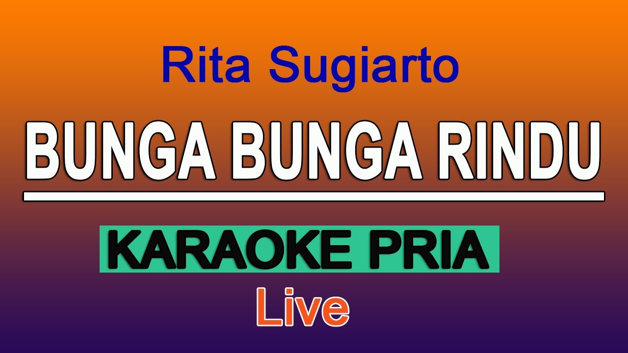 BUNGA BUNGA RINDU -  KARAOKE NADA PRIA