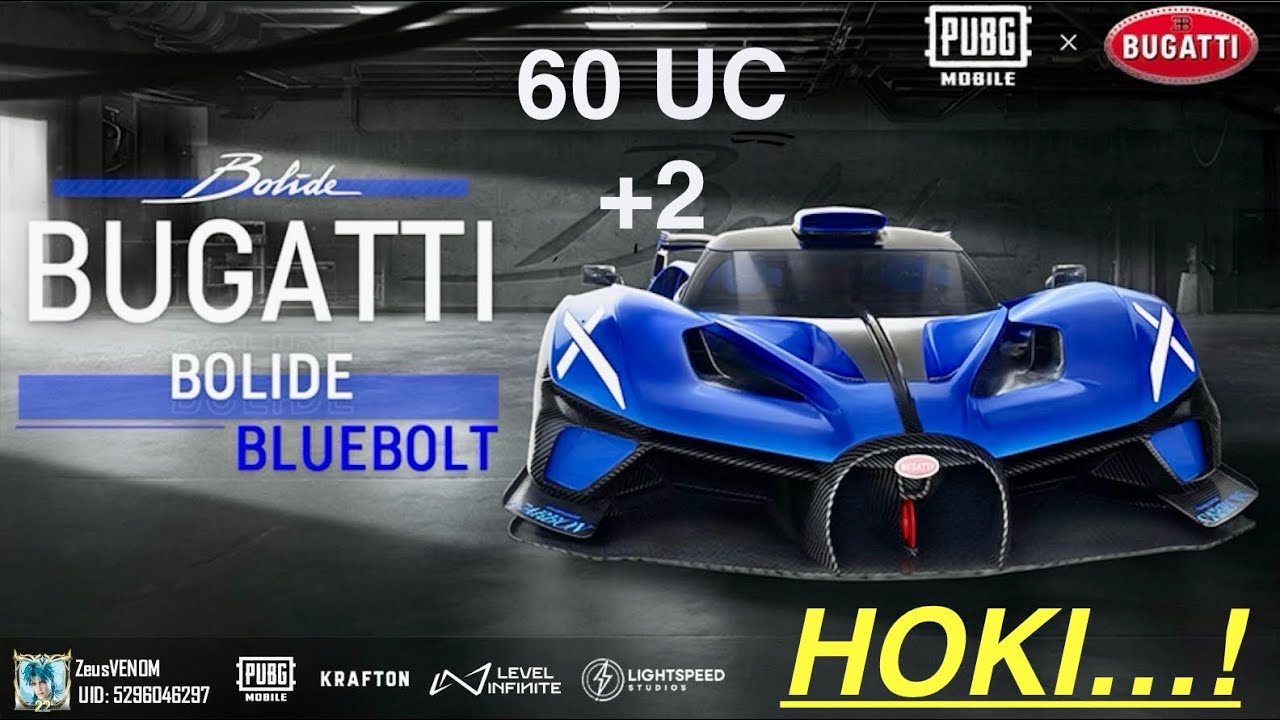NEKAT GACHA NEW BUGATTI BOLIDE BAKAR UC DEMI SKIN MOBIL MAHAL BUGATTI