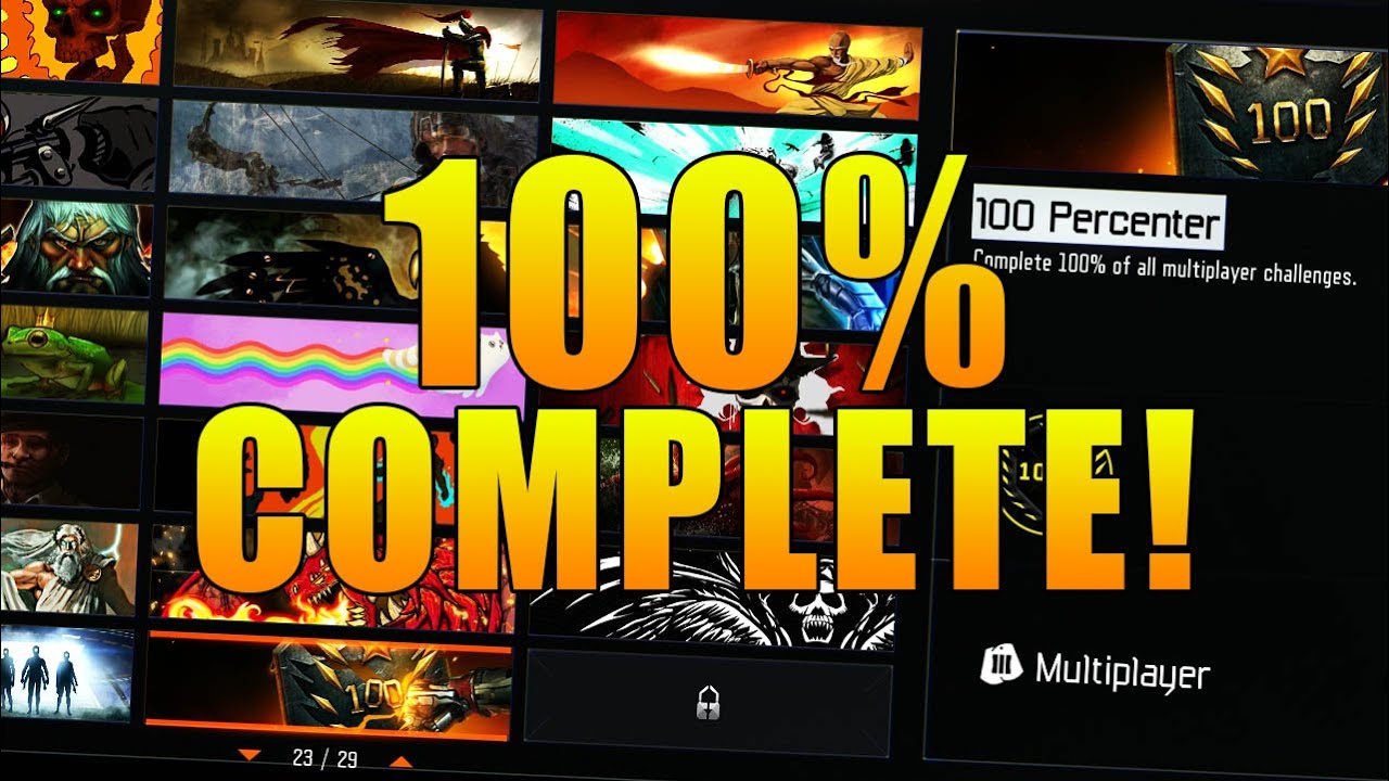 Black Ops 3 - 100 PERCENTER CHALLENGE COMPLETED! - Mastery Calling Cards, 100% Calling Card, & MORE!