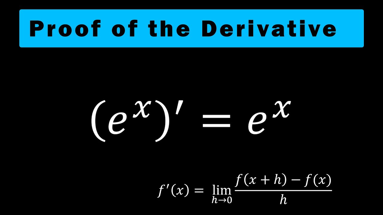 Proof of the derivative of e^x: A Step-by-Step Proof and Explanation