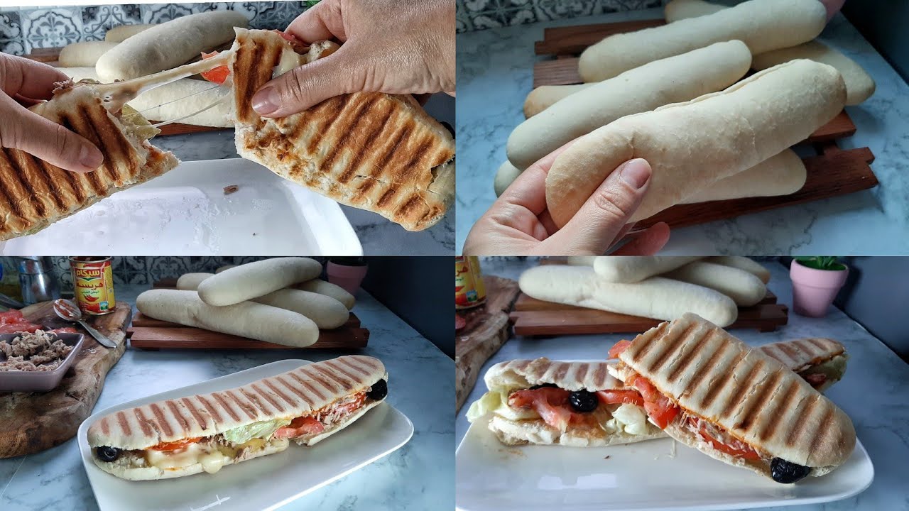 recette pain panini maison خبز البانيني بطريقة 100% ناجحة و بحشوة بسيطة و لذيذة