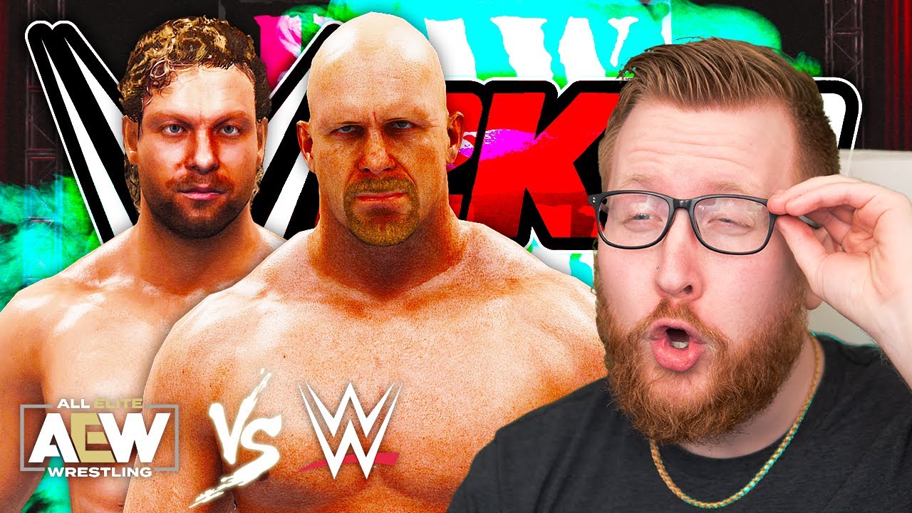 WWE 2K19, но в этом турнире встречаются AEW и WWE.