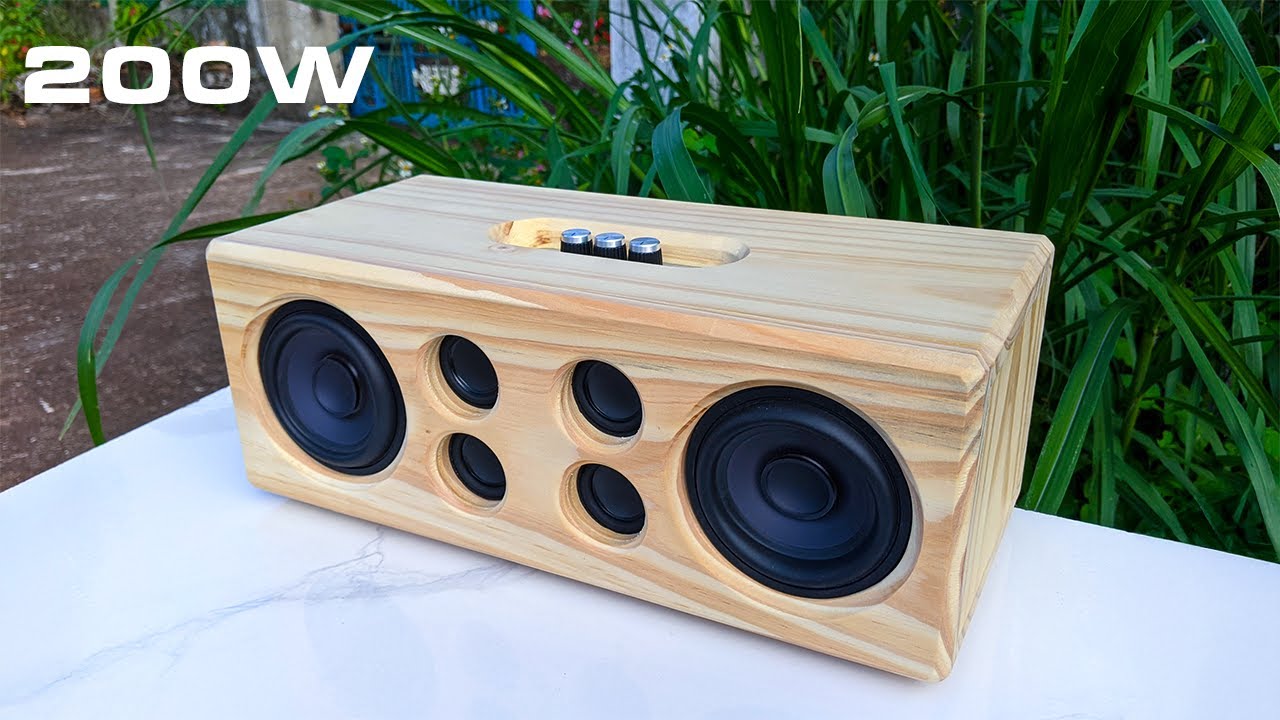 I Built a 200W High-Powered Speaker from Pine Wood