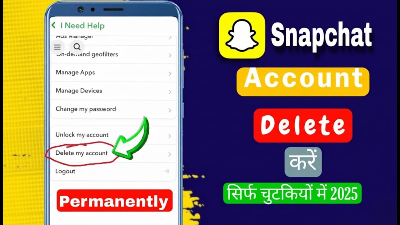Snapchat Account Delete Kaise kare | How to Delete Snapchat Account | Snapchat ki ID delete kare