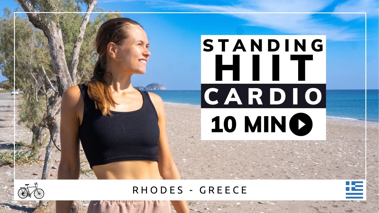 DAY 17 Rhodes - 10 MIN CARDIO HIIT -  sweat and burn calories, all standing