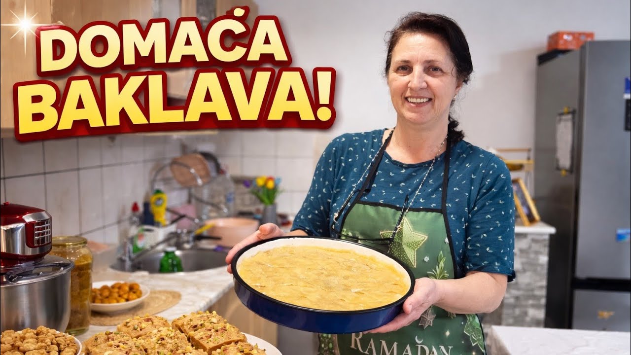 NAJBOLJA DOMAĆA BAKLAVA SA DOMAĆIM JUFKAMA- STARI PORODIČNI RECEPT 🍬