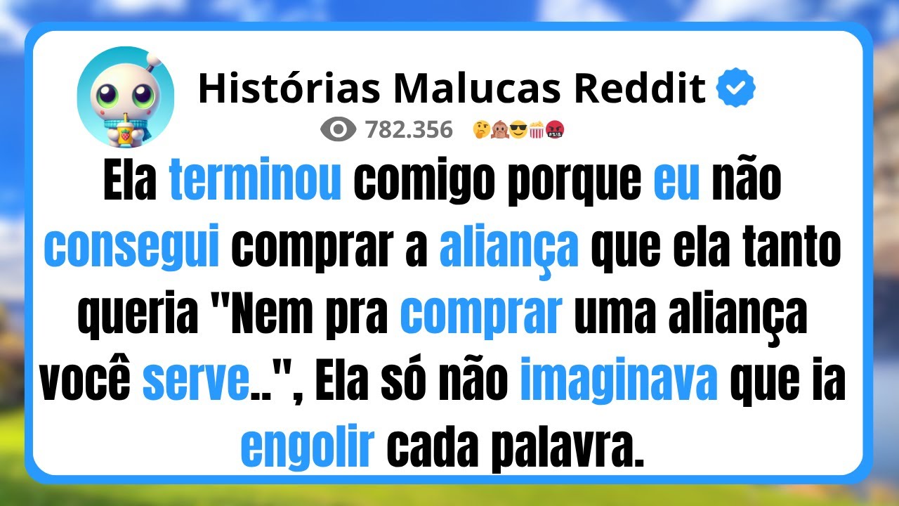 Ela terminou comigo porque eu não consegui comprar a aliança que ela tanto queria