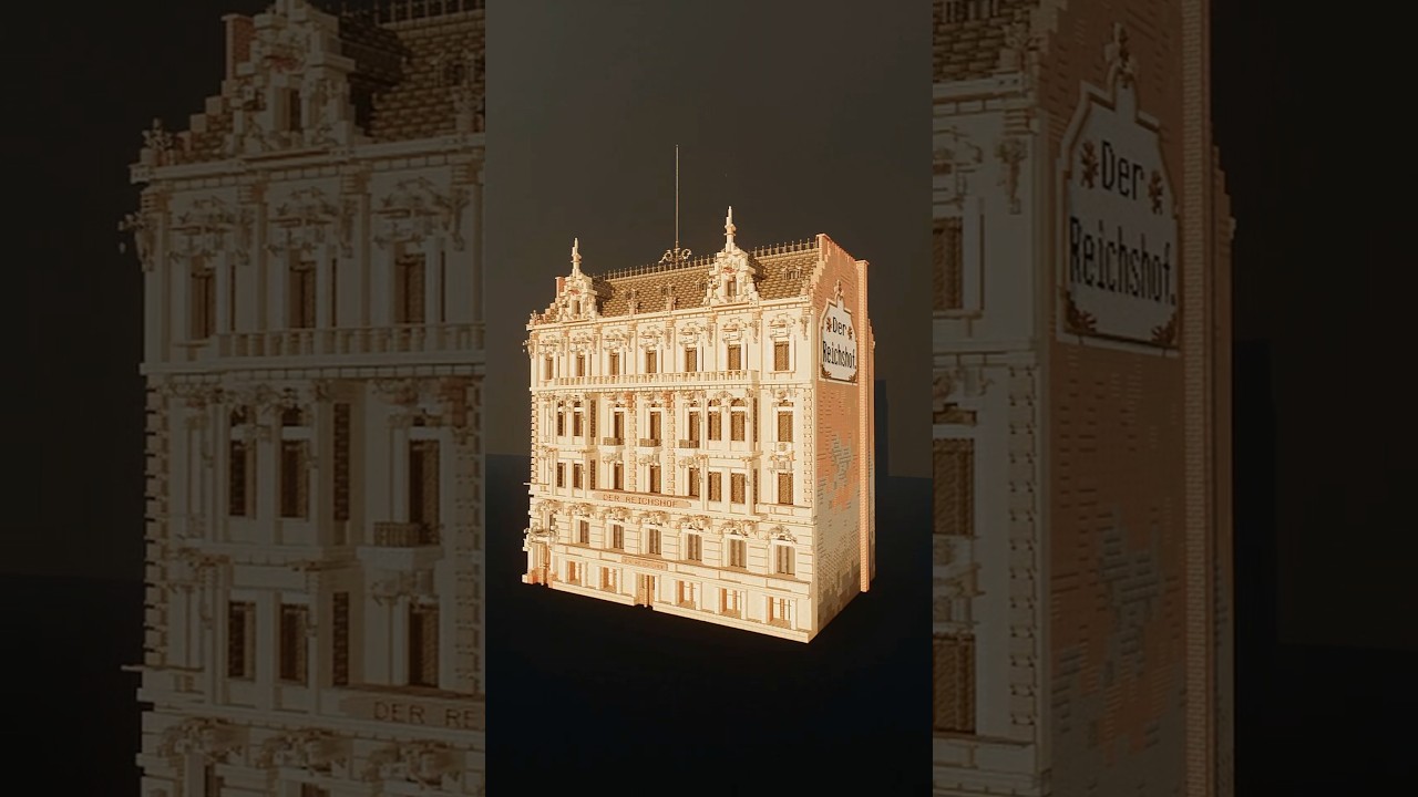 Building Old German Townhouses Part.3 (Hotel Reichshof Wilhelmstra&szlig;e, Berlin) #shorts #minecraft