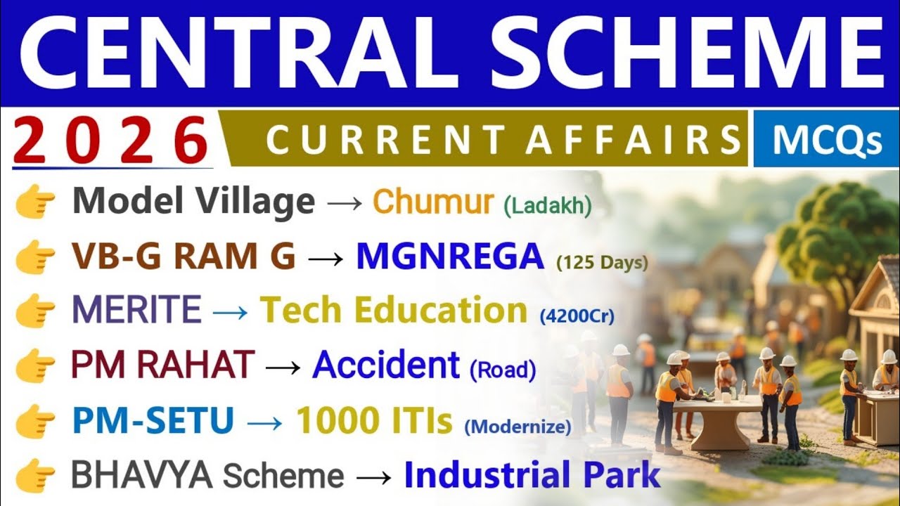 SCHEME 2026 CURRENT AFFAIRS | CENTRAL GOVT SCHEMES  | OLD & NEW CENTRAL GOVT SCHEMES | SCHEME 2026