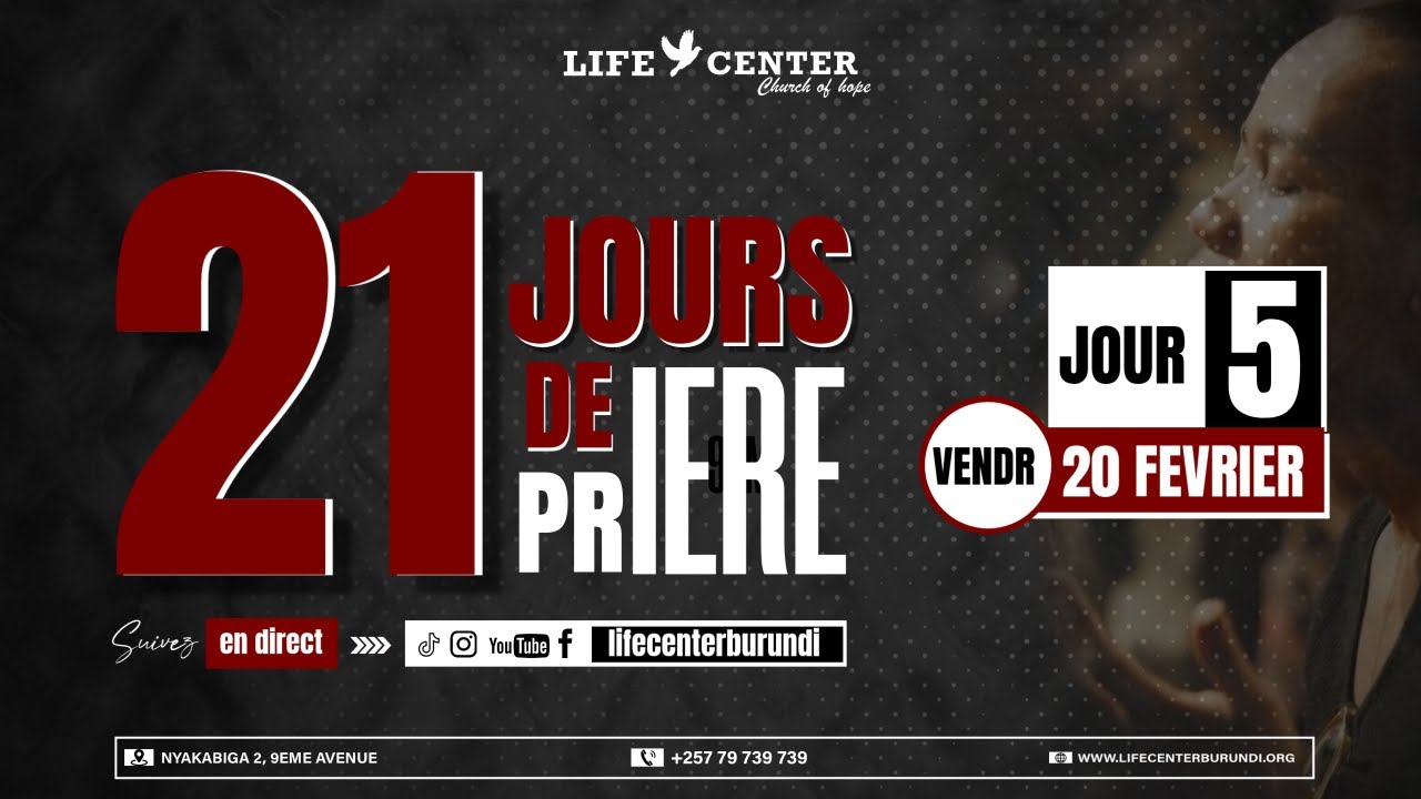 21JOURS DE PRIÈRE JOUR 5. Le 20/02/2026