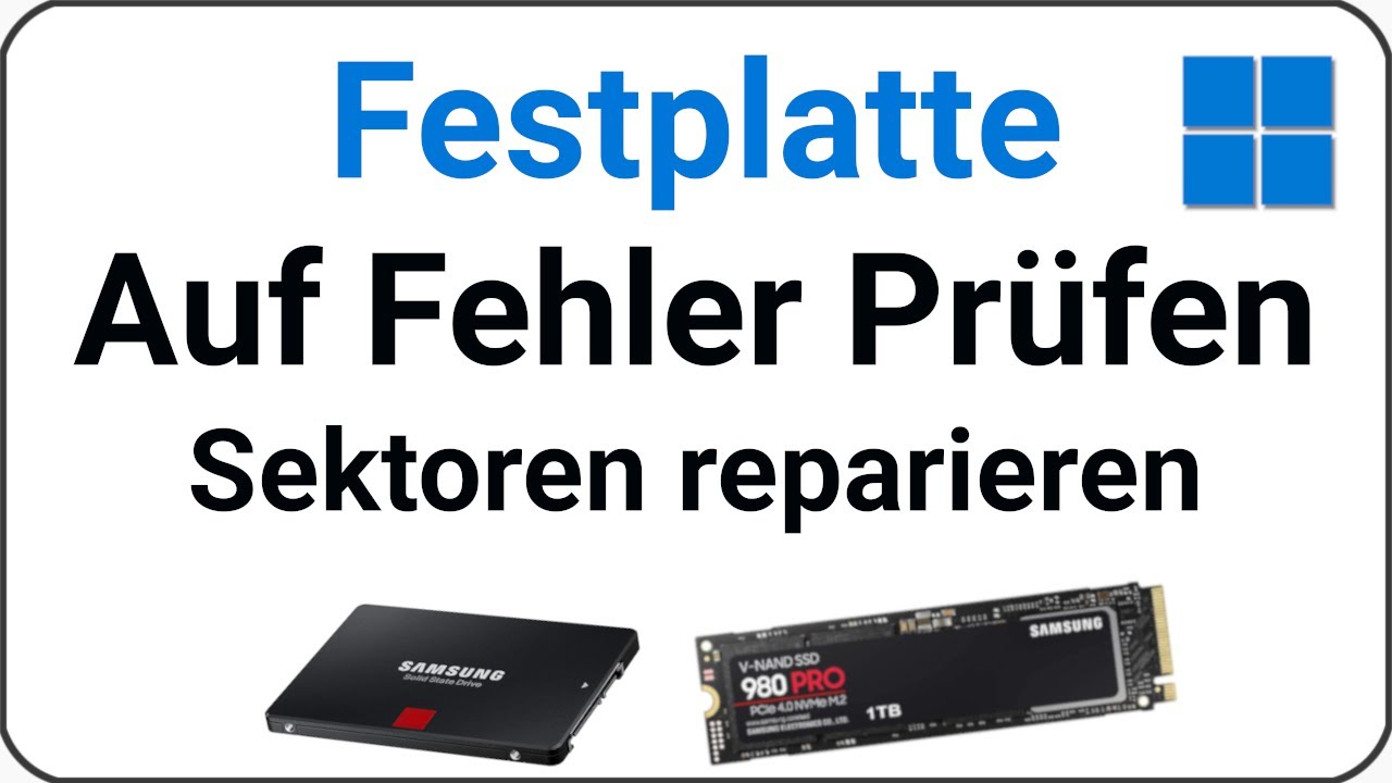 Festplatte auf Fehler Prüfen & fehlerhafte Sektoren reparieren