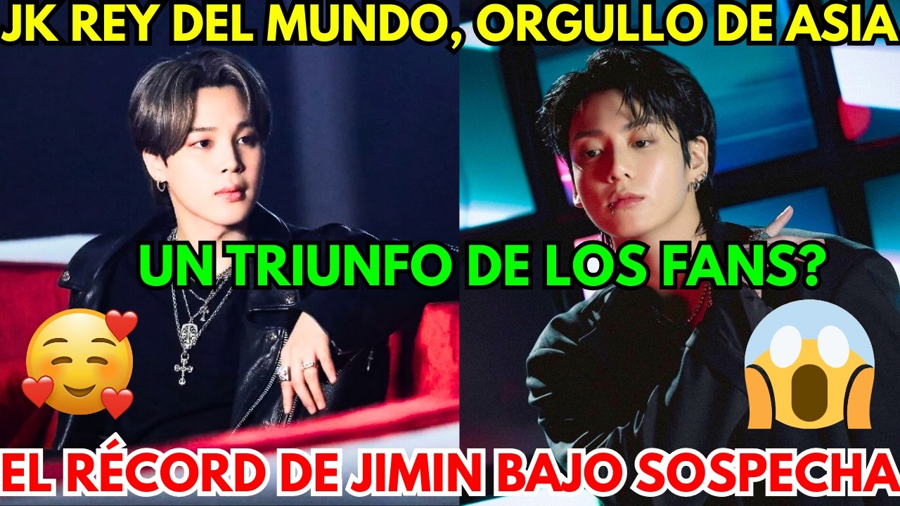 URGENTE🔴Jungkook, único asiático coronado en la cima del mundo!😭Récord de Jimin en polémica?😨