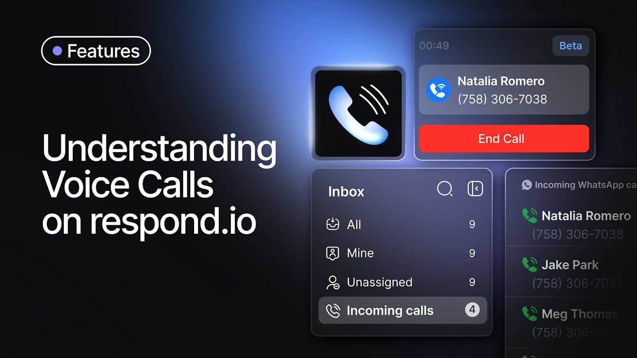 How to make WhatsApp and VoIP calls from an Omnichannel Inbox | Respond.io Video Guide