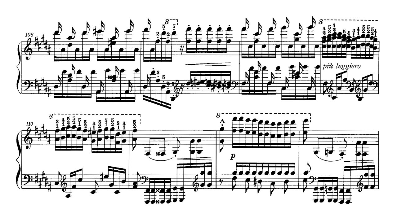 Liszt/Busoni - Paganini-Etude No. 3 "La Campanella" (Audio+Sheet) [Lhévinne]