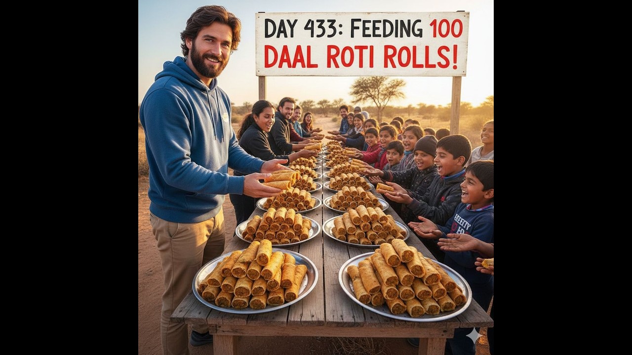 Cooking 100 daal roti rolls for the homeless (Day 433 Ride-along)