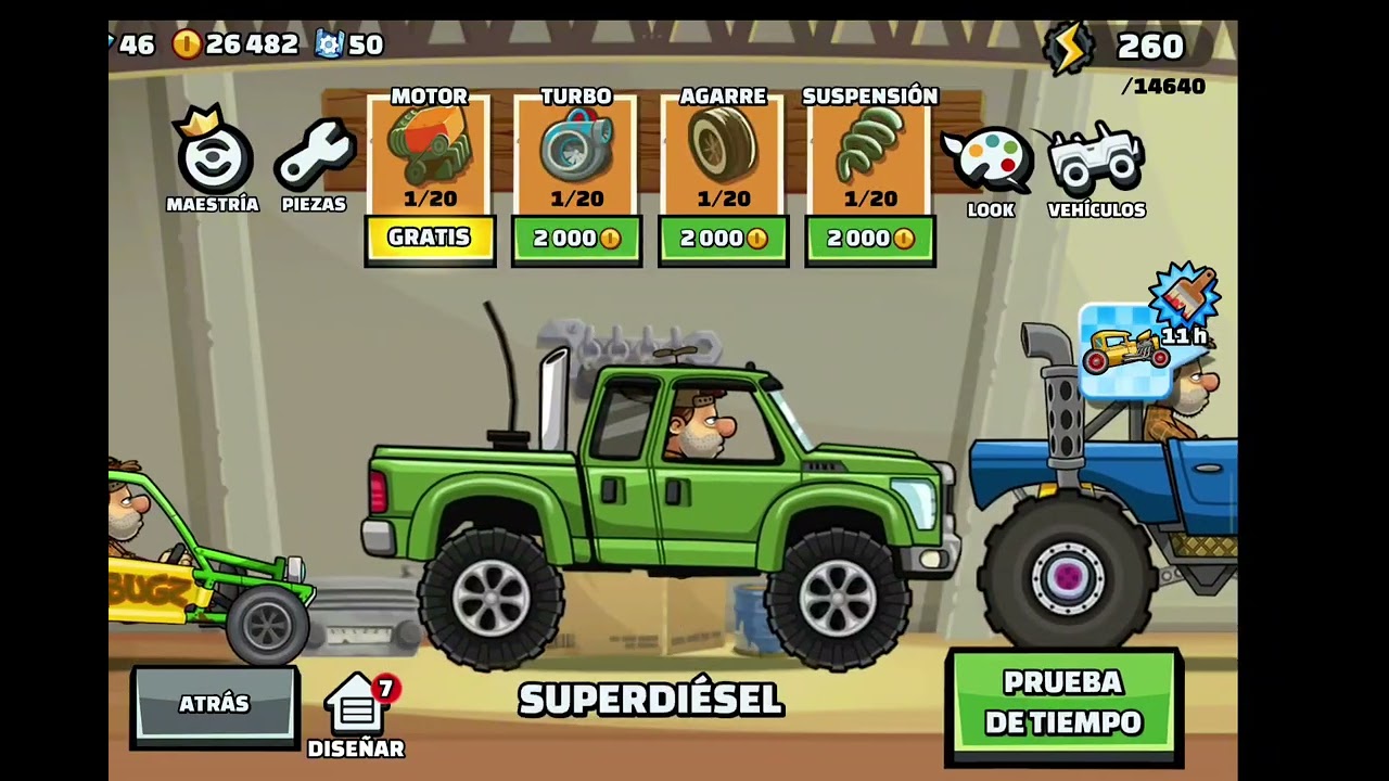Jugando hill climb racing 2